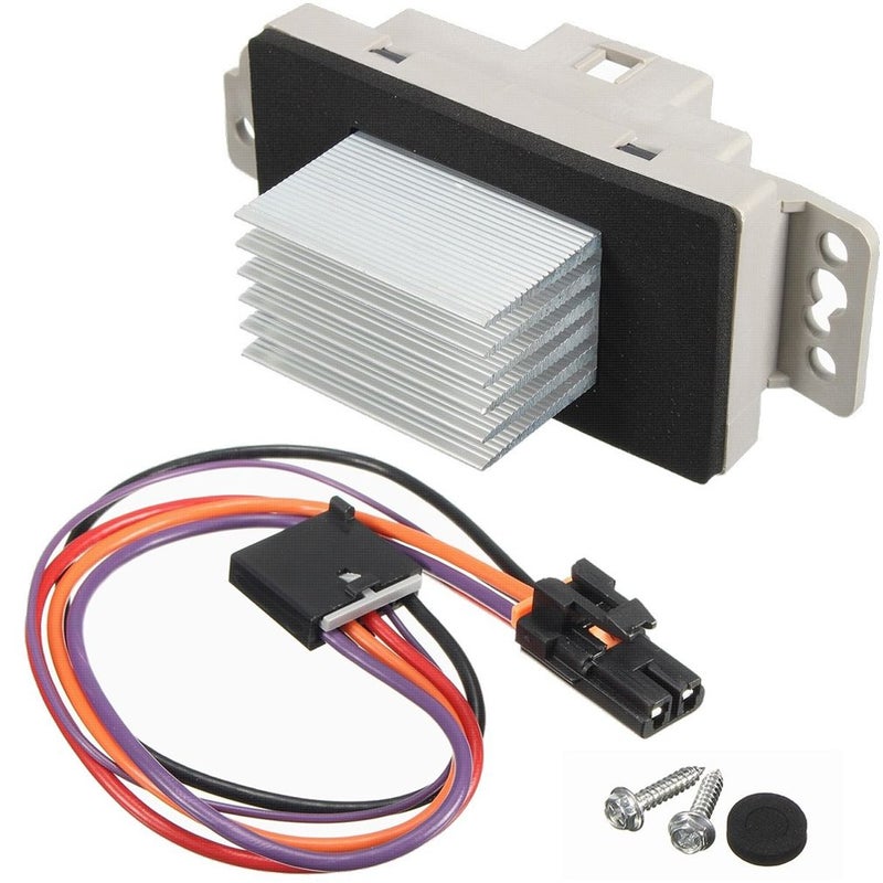 FAERSI 15-81773 HVAC Fan Blower Motor Resistor Kit with Harness Compatible with Chevy Silverado Tahoe Suburban Avalanche Trailblazer GMC Sierra Envoy Yukon XL Replaces 89018778, 89019351, 19260762, RU-631 - Image 1